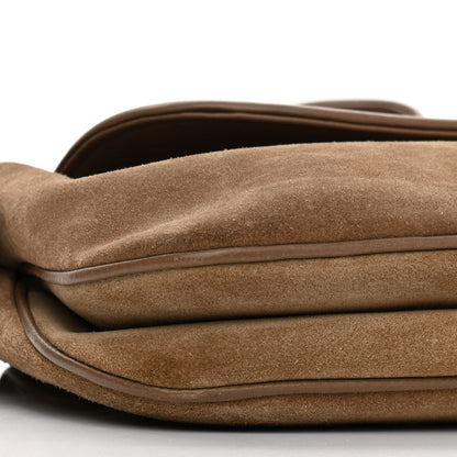 Gucci Suede Cudu Medium 1973 Shoulder Bag Marron Glace 9 of 10