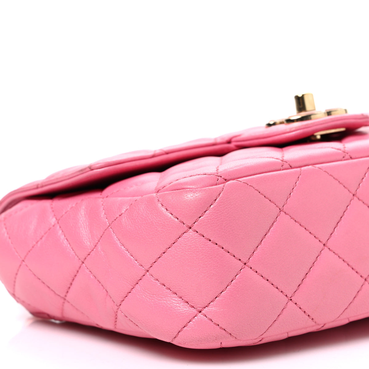 Chanel Lambskin Enamel Quilted Small Candy Hearts Flap Pink 9 of 11