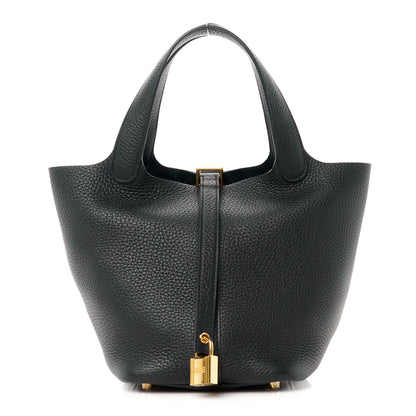 Hermes Taurillon Clemence Picotin Lock 18 PM Black 1 of 11