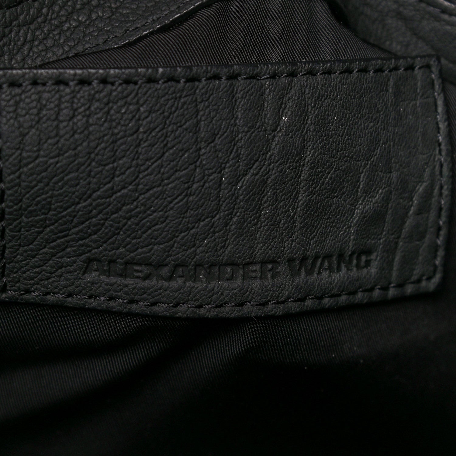 Alexander Wang Pebbled Lambskin Rockie Black Iridescent Hardware 5 of 10