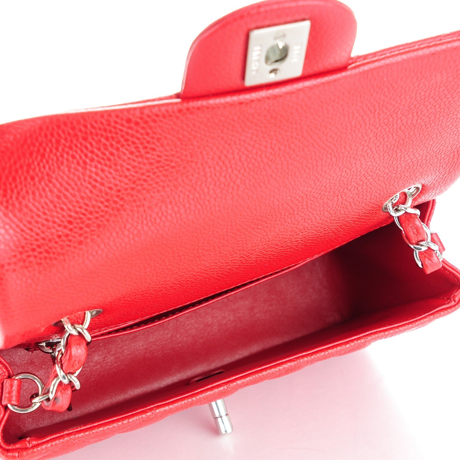 Chanel Caviar Quilted Mini Rectangular Flap Red 5 of 8