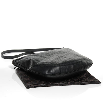 Gucci Calfskin Horsebit Embossed Large Half Moon Hobo Black 4 of 8