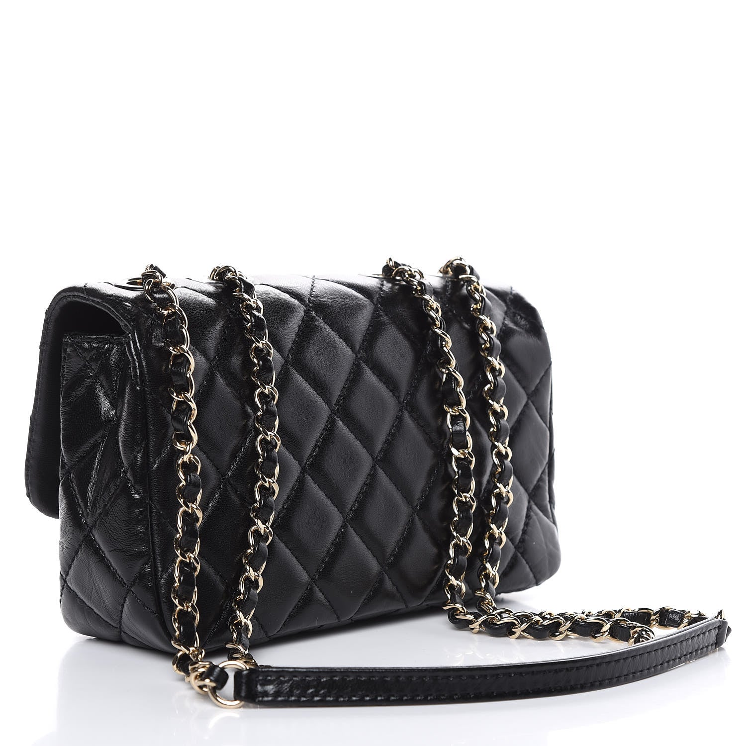 Chanel Shiny Lambskin Quilted Small Montcoco Flap Black 3 of 10