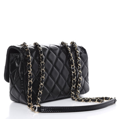 Chanel Shiny Lambskin Quilted Small Montcoco Flap Black 3 of 10