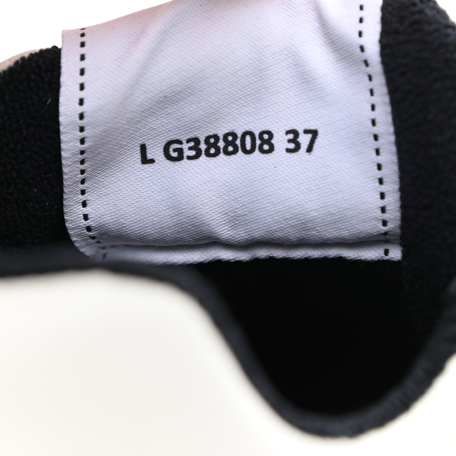 Chanel Grained Calfskin Fabric Womens Logo Sneakers 37 White Black 8 of 9