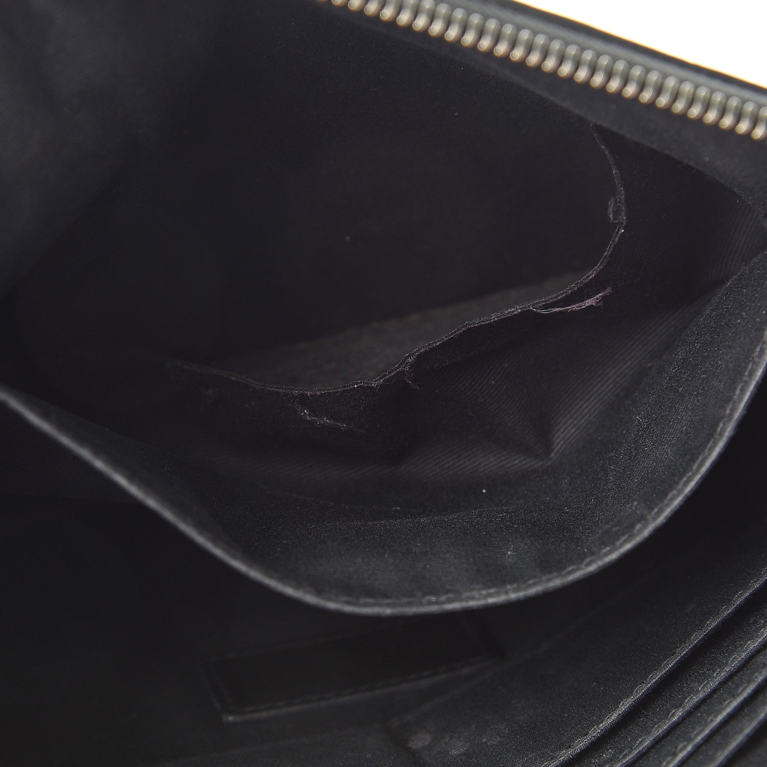 Saint Laurent Calfskin Crocodile Embossed Sac De Jour Carryall Pouch Black 11 of 12