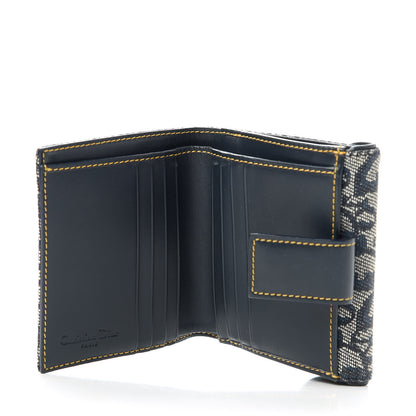 Christian Dior Monogram Compact Saddle Wallet Blue 5 of 11