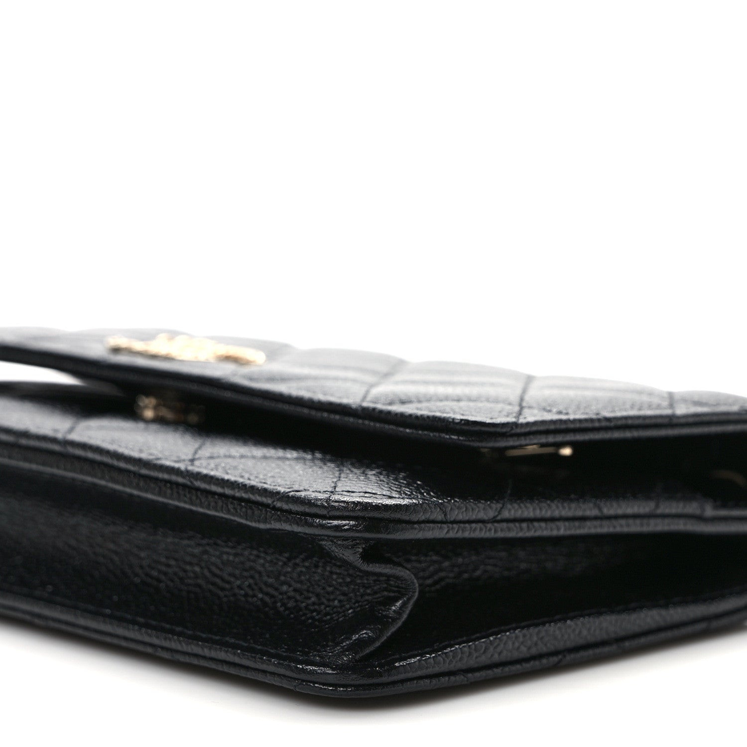 Chanel Caviar Quilted Chain CC Wallet On Chain WOC Black 10 of 11