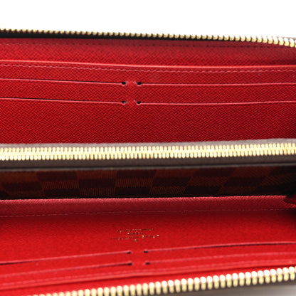 Louis Vuitton Damier Ebene Clemence Wallet Cherry 5 of 7