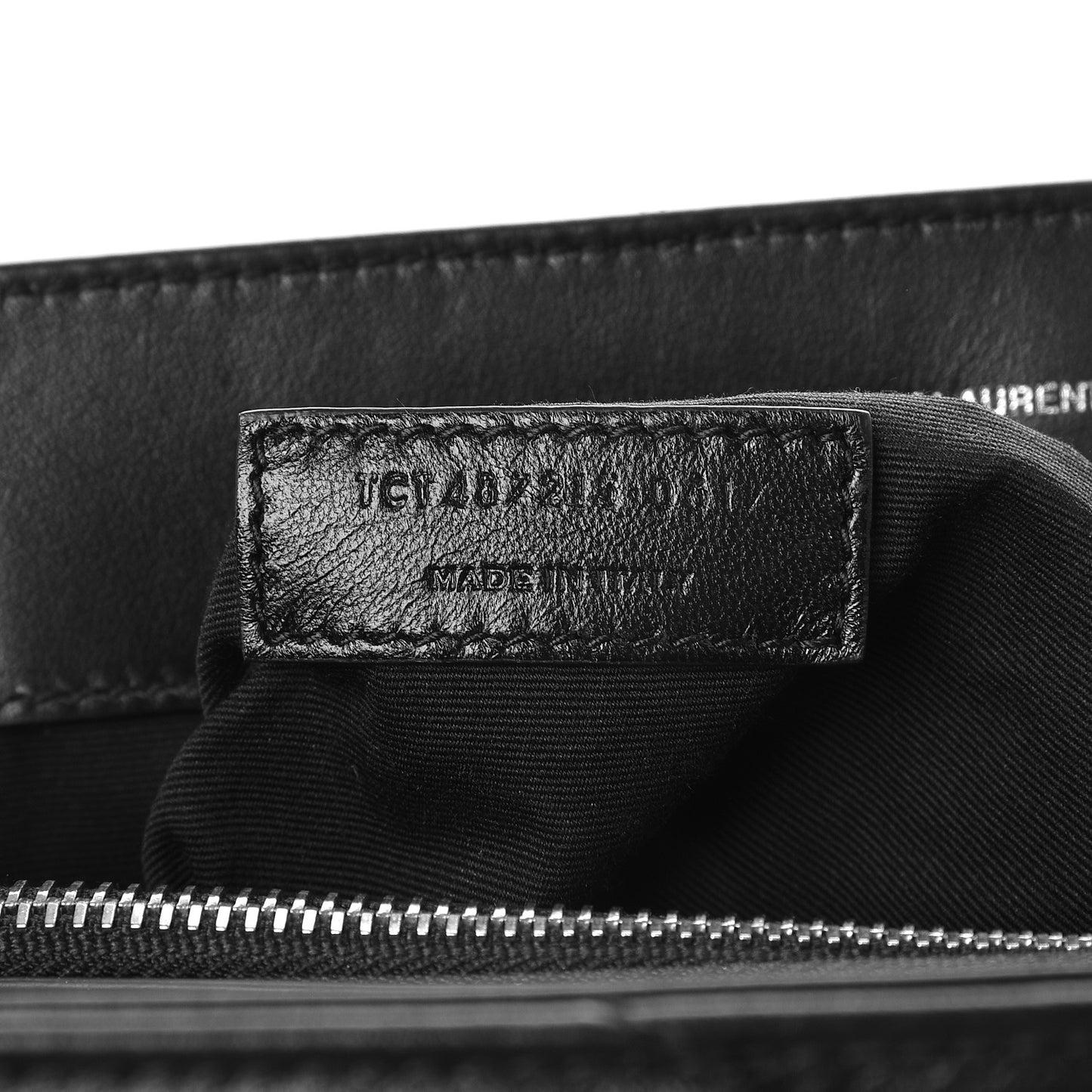 Calfskin Y Quilted Monogram Large Loulou Chain Satchel Black