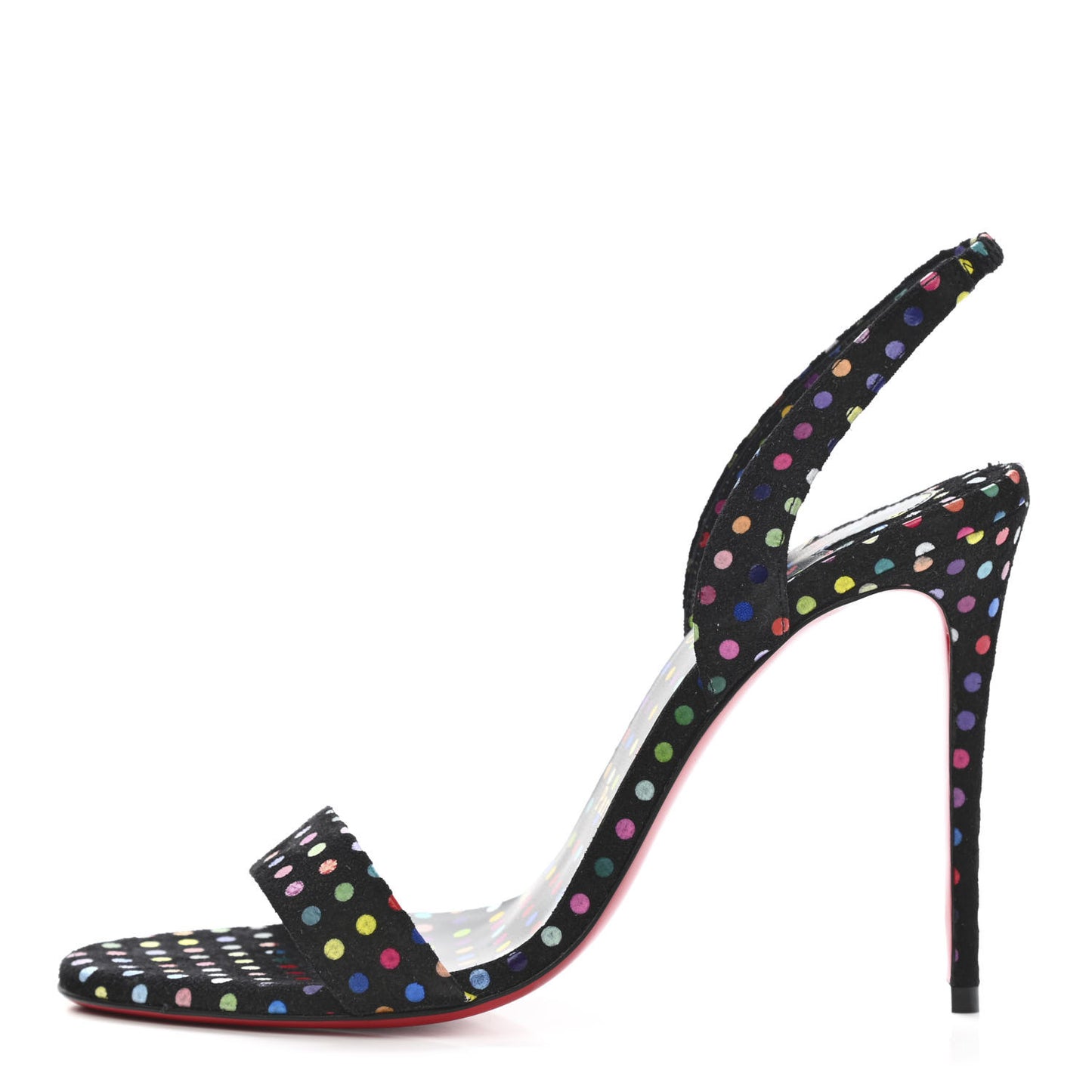 Suede O Marylin Sandals Heels 38 Black Multicolor