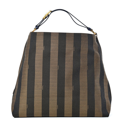 Fendi Pequin Cuoio Vegetale Large Hobo Tobacco Blue Mirto Cuoio 1 of 9