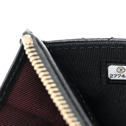 Chanel Lambskin Quilted Classic Pouch With Handle Black 9 of 9