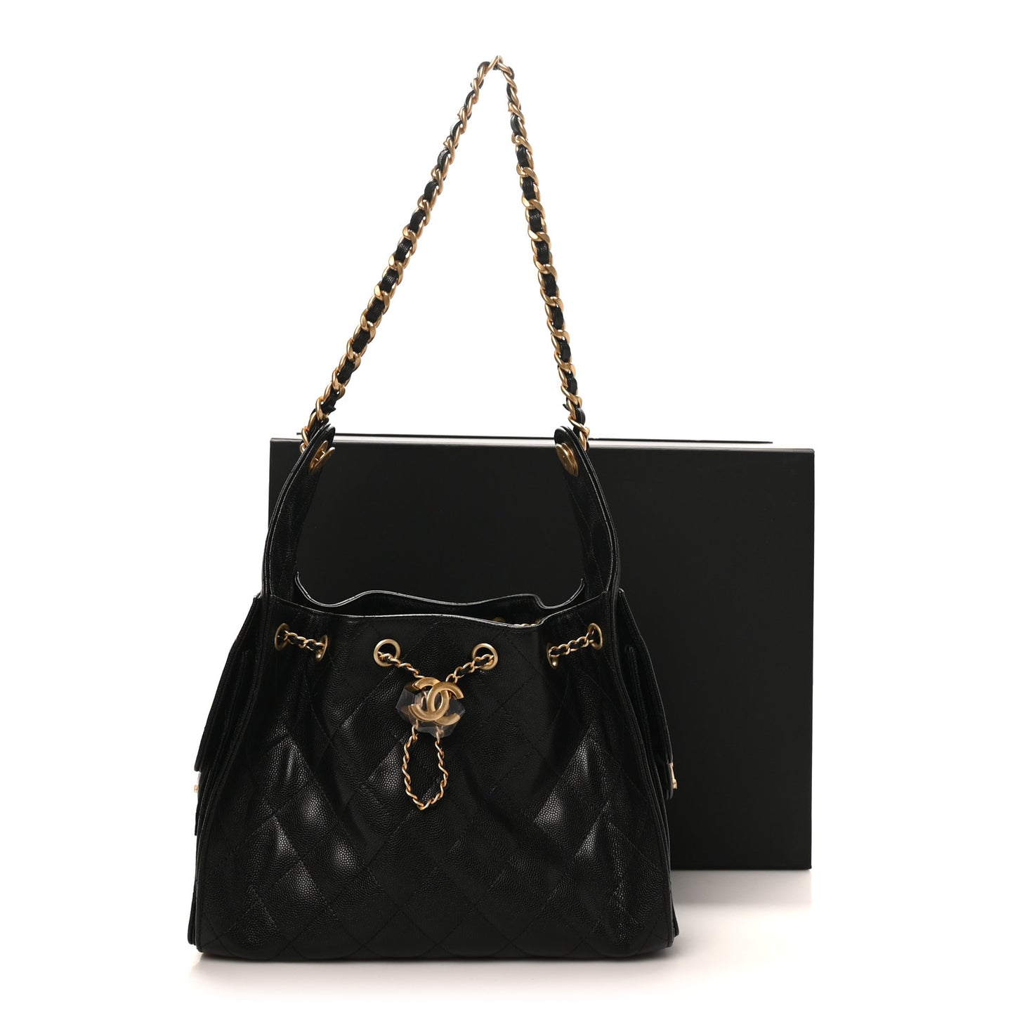 Caviar Quilted Small Chanel 25 Handbag Black