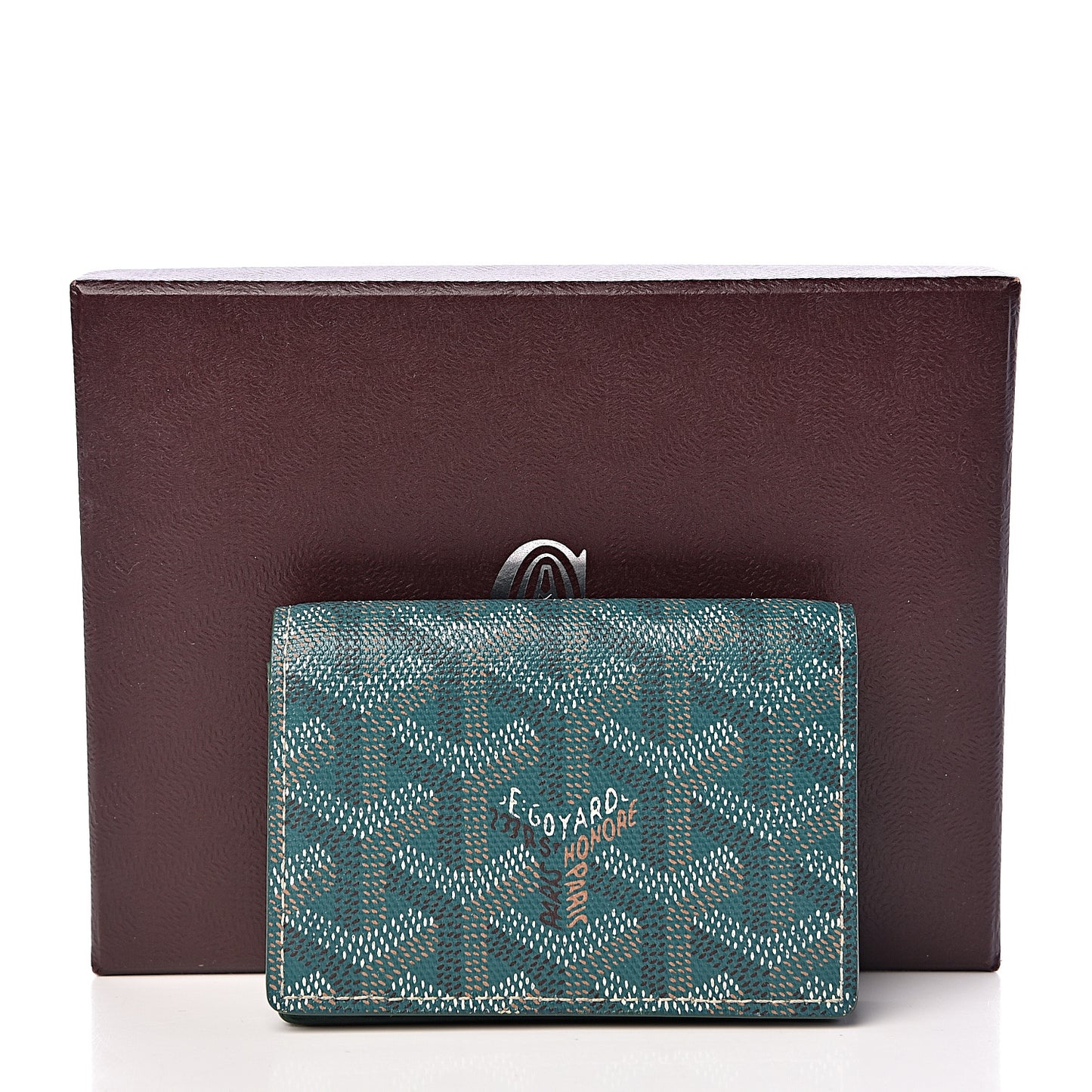 Goyardine Business Card Holder Green