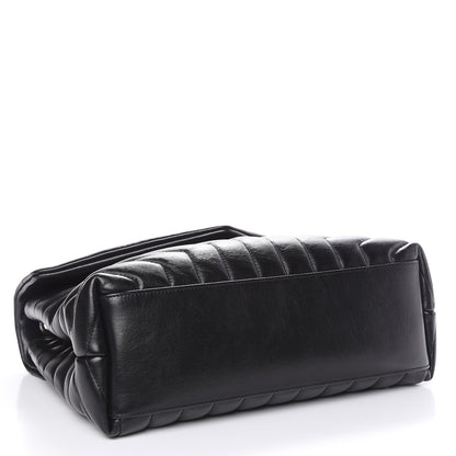 Saint Laurent Calfskin Y Quilted Monogram Medium Loulou Chain Satchel Black 4 of 18