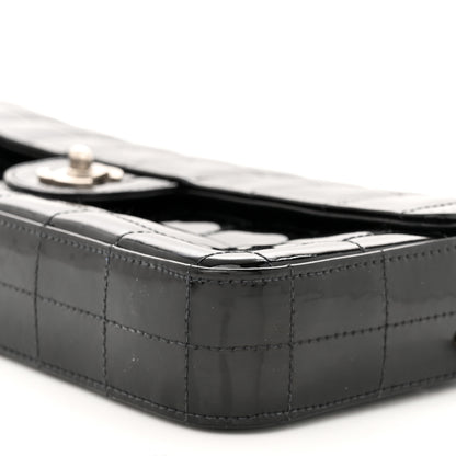 Chanel Patent Quilted East West Chocolate Bar Flap Black 10 of 11