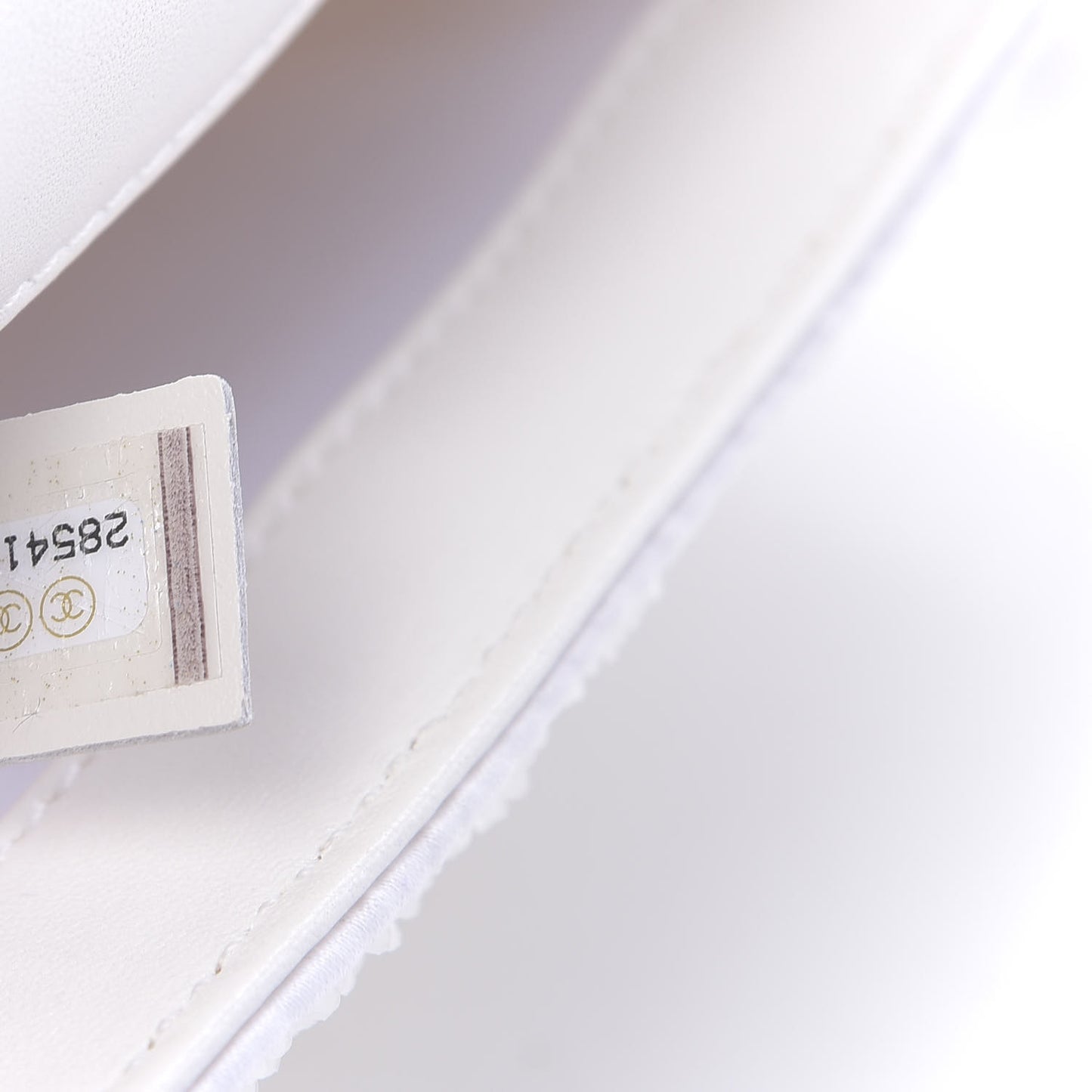 Sequin Mini Rectangular Flap White