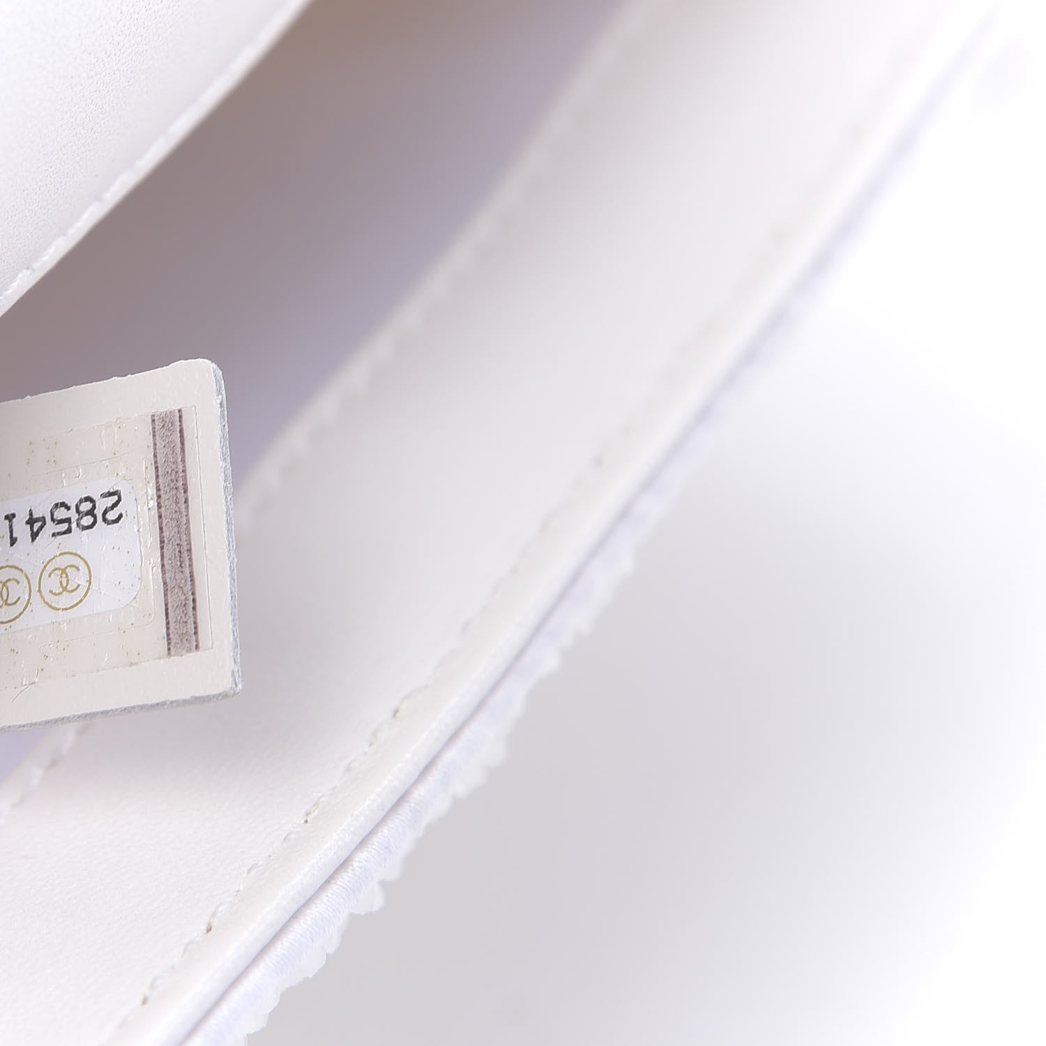 Chanel Sequin Mini Rectangular Flap White 7 of 10