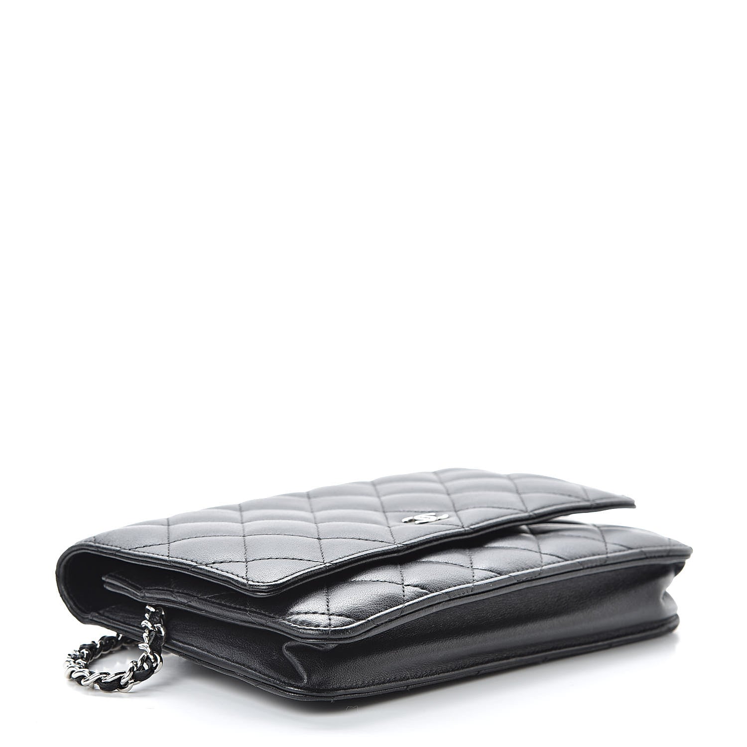 Chanel Lambskin Quilted Wallet On Chain WOC Black 4 of 15
