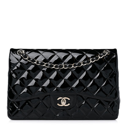 Chanel Patent Quilted Jumbo Double Flap Black 1 of 14