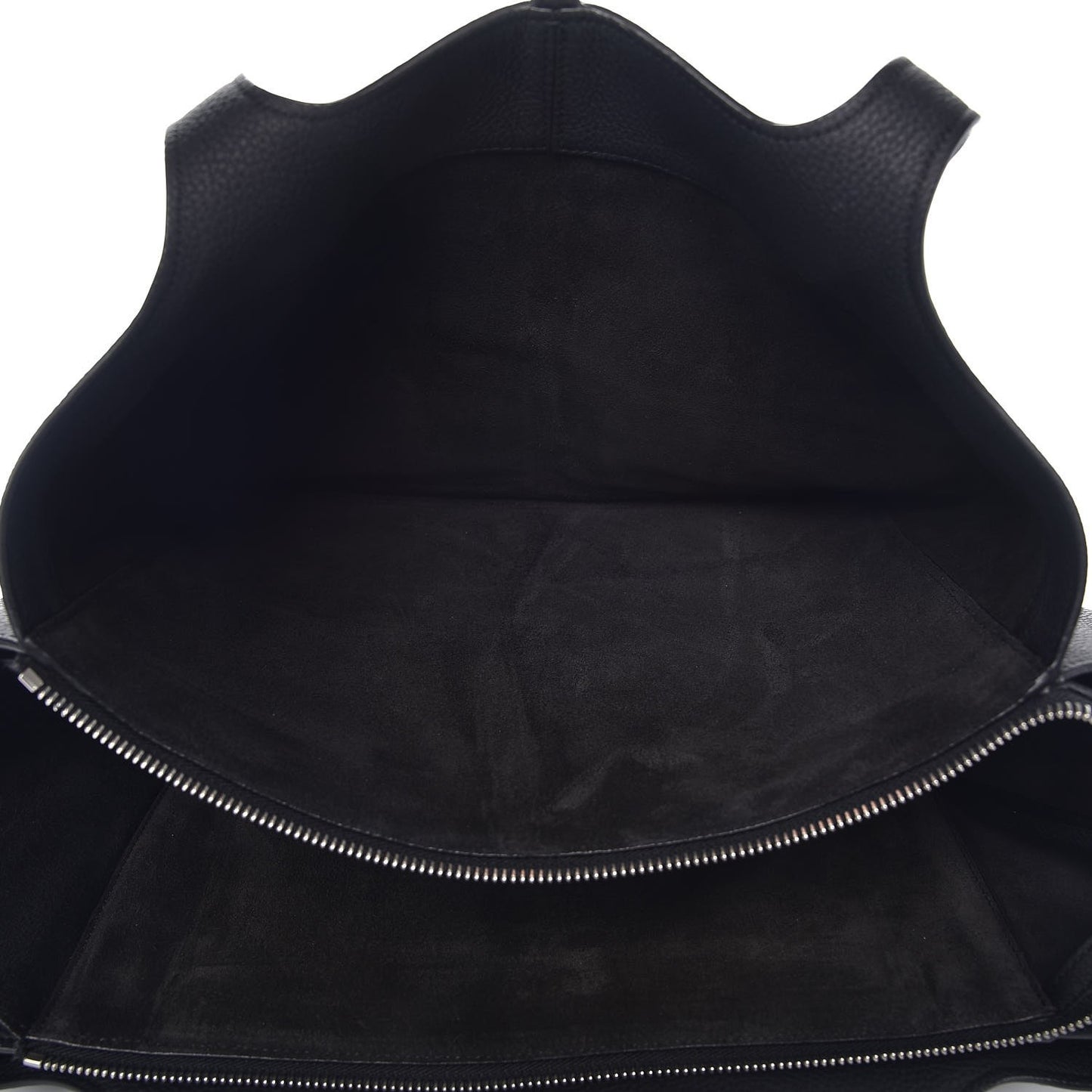 Baby Grained Calfskin Medium Tri-Fold Bag Black