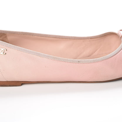 Chanel Lambskin Patent Cap Toe CC Ballerina Flats 40 Rose Clair 21 of 26
