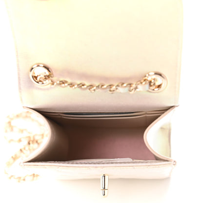 Chanel Iridescent Lambskin Quilted CC Phone Holder Ivory 5 of 11