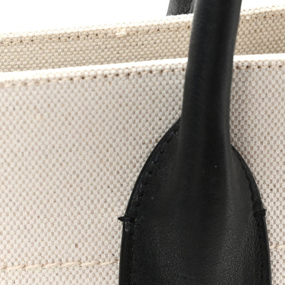 Saint Laurent Linen Calfskin Small Rive Gauche Tote Greggio Natural 11 of 12