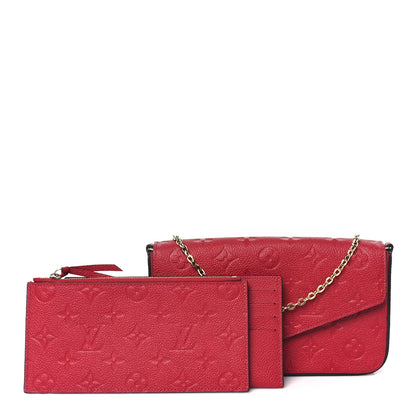 Louis Vuitton Empreinte Pochette Felicie Chain Wallet Scarlet 3 of 15
