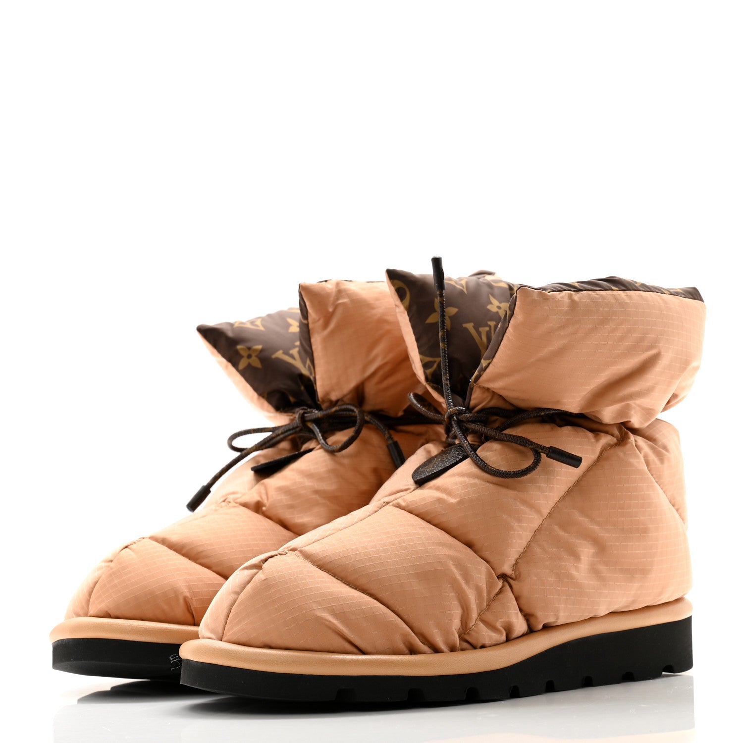 Louis Vuitton Nylon Monogram Pillow Comfort Ankle Boot 38 Beige 3 of 7