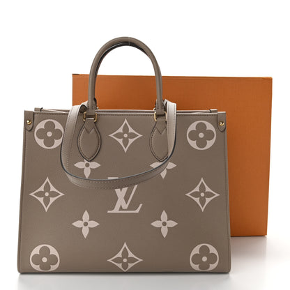 Louis Vuitton Empreinte Monogram Giant Onthego MM Tourterelle Creme 10 of 10
