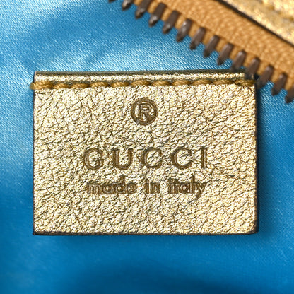 Gucci Metallic Nappa Matelasse Heart Mini GG Marmont Round Shoulder Bag Oro Vecchio Rosa 6 of 9