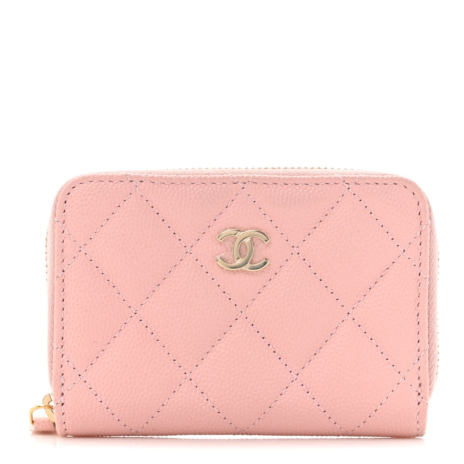 Chanel Caviar Quilted Zip Coin Purse Light Pink 1 of 9