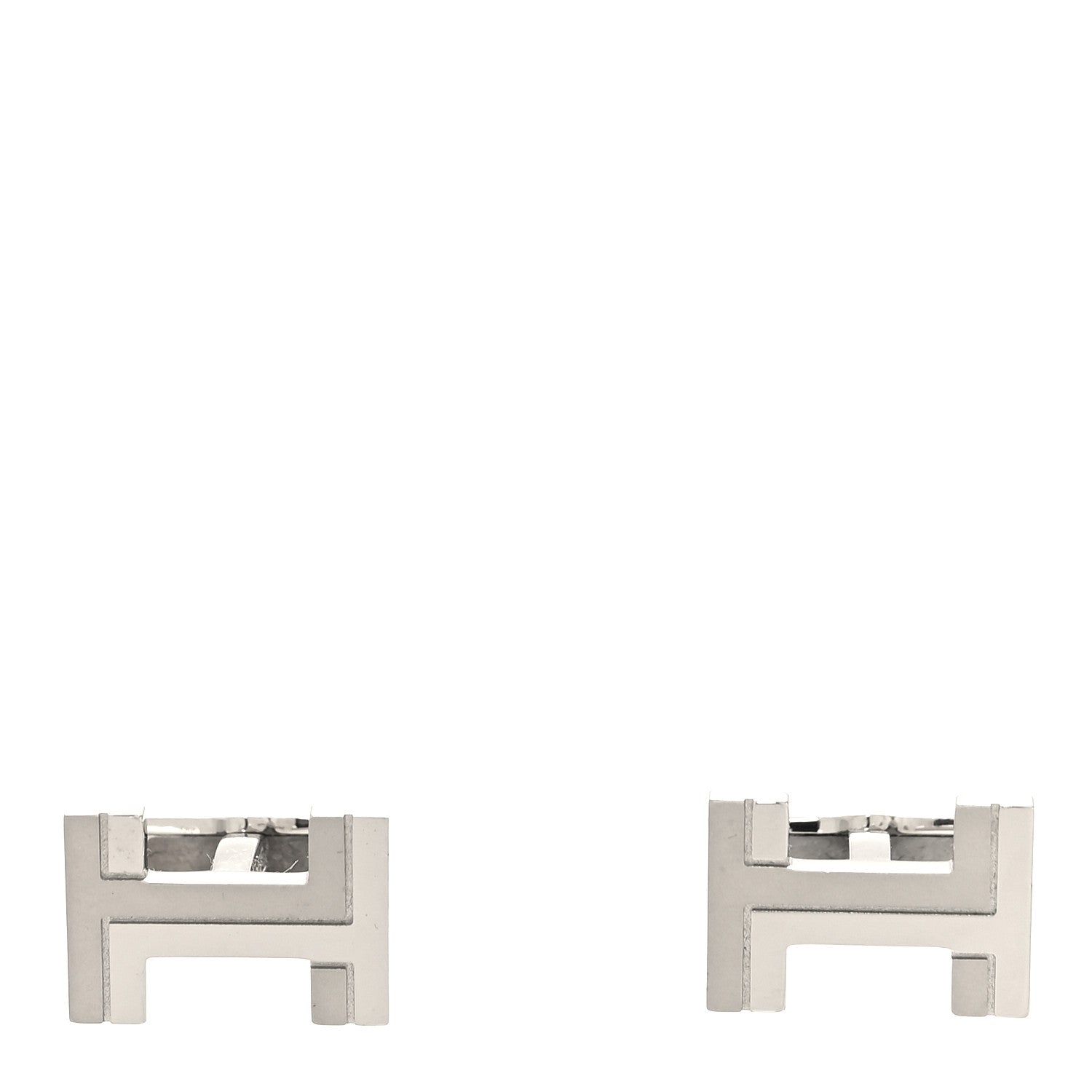 Hermes Palladium H Au Carre Cufflinks Silver 1 of 6