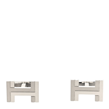 Hermes Palladium H Au Carre Cufflinks Silver 1 of 6