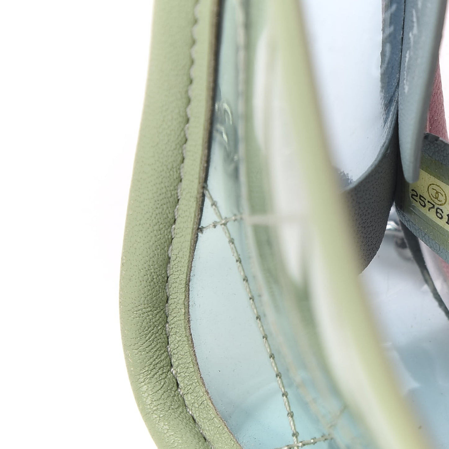 Lambskin PVC Quilted Mini Coco Splash Flap Blue Green