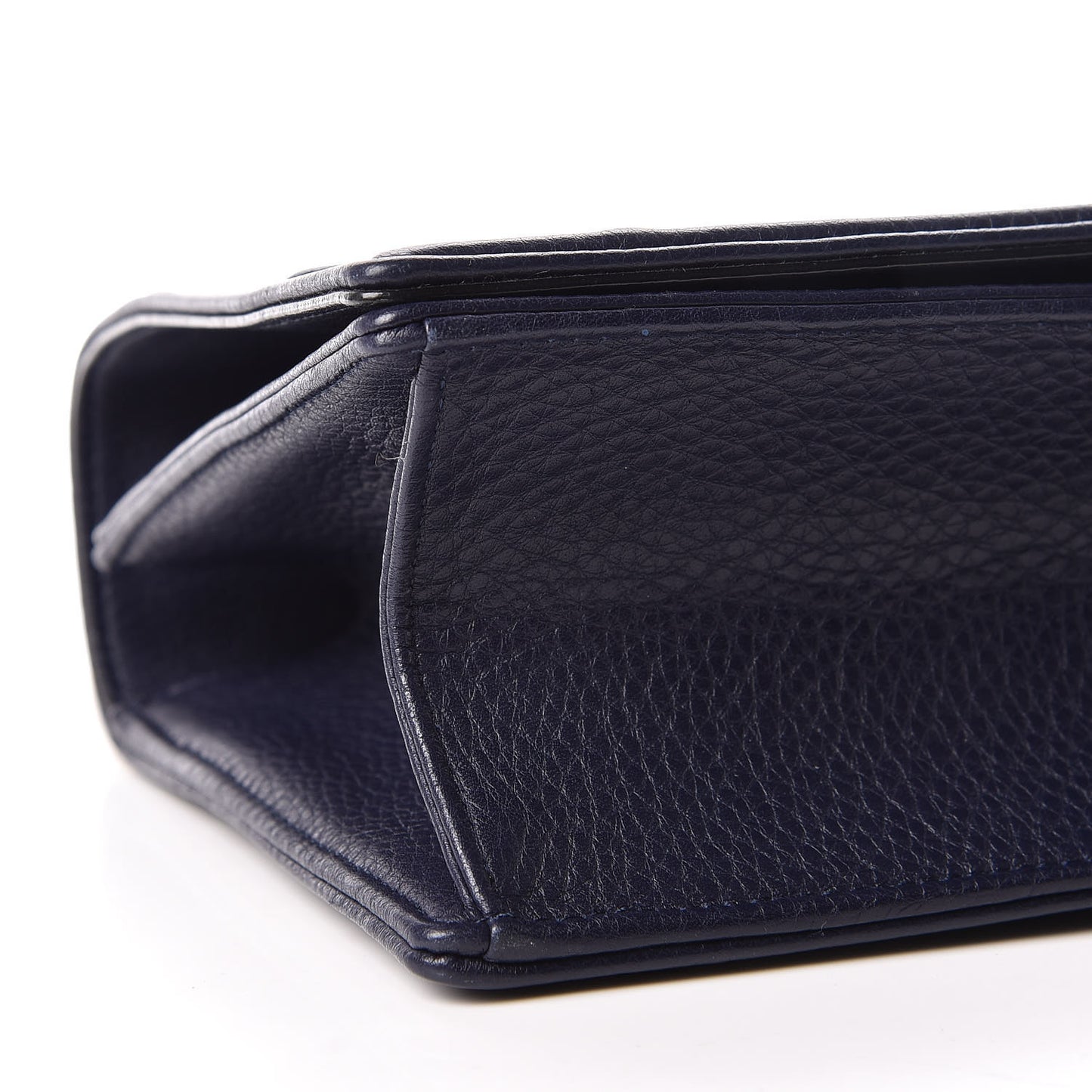 Grained Calfskin Medium Diorama Flap Bag Blue