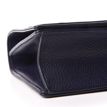 Christian Dior Grained Calfskin Medium Diorama Flap Bag Blue 5 of 12