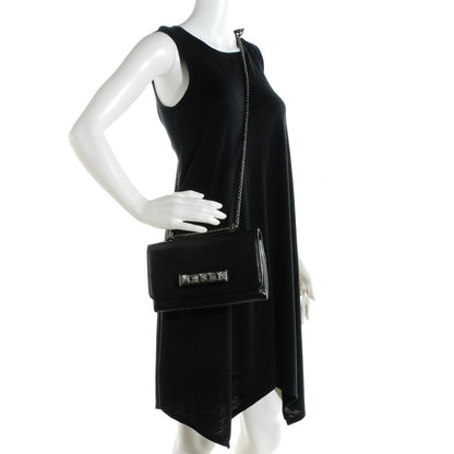 Valentino Garavani Nappa Crystal Encrusted Studs Va Va Voom Shoulder Bag Black 2 of 8
