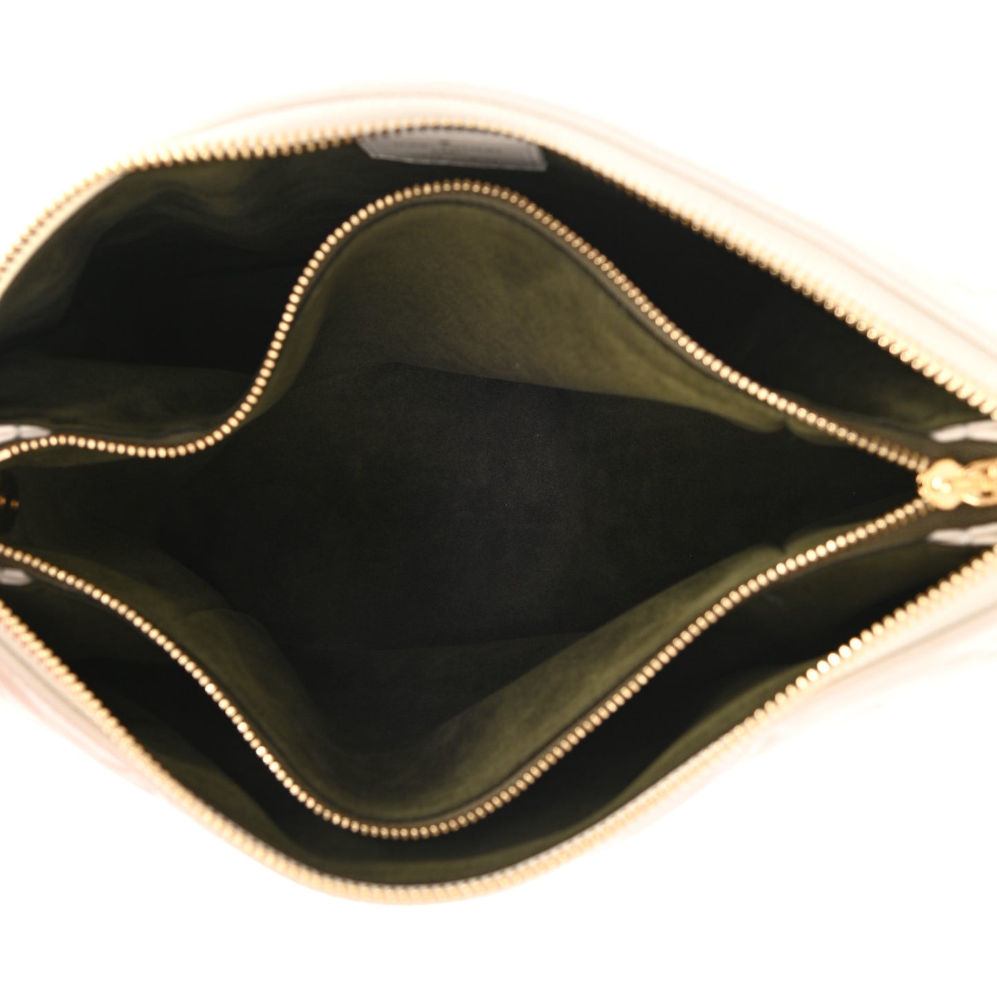 Lambskin Embossed Monogram Coussin PM Cream