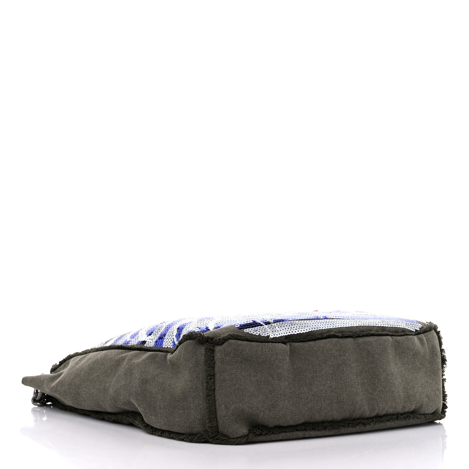 Chanel Canvas Sequins Cubano Trip Hobo Khaki 4 of 9