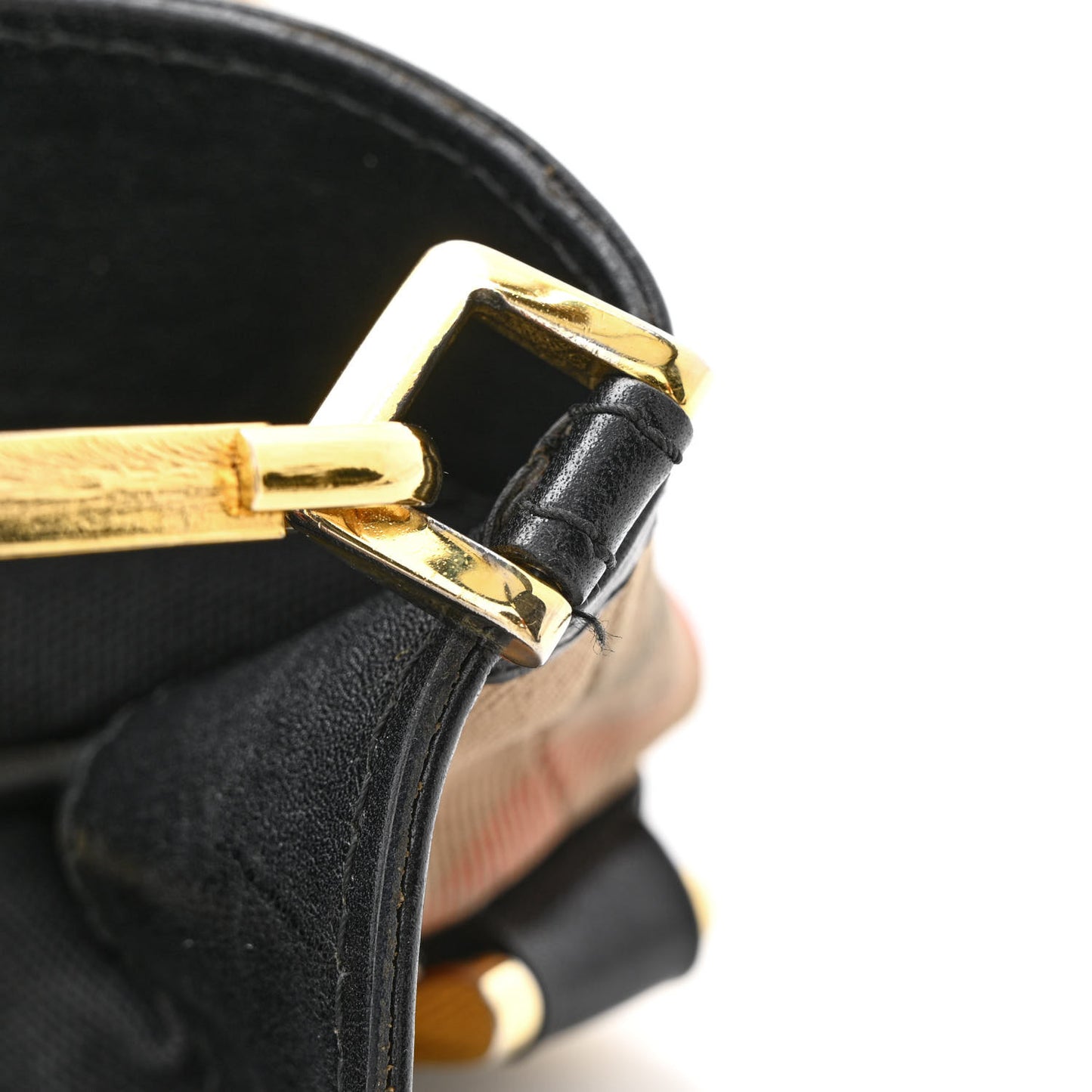 House Check Bridle Calfskin Medium Gosford Hobo Black