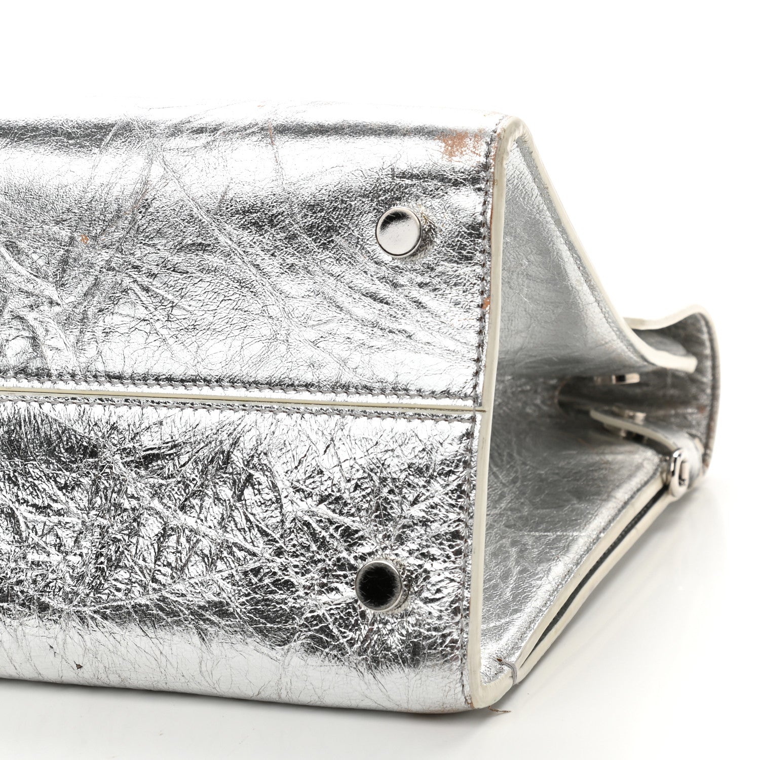 Christian Dior Metallic Calfskin Medium Diorever Flap Silver 11 of 16