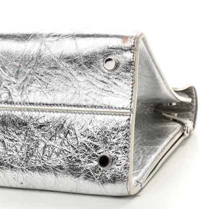 Christian Dior Metallic Calfskin Medium Diorever Flap Silver 11 of 16