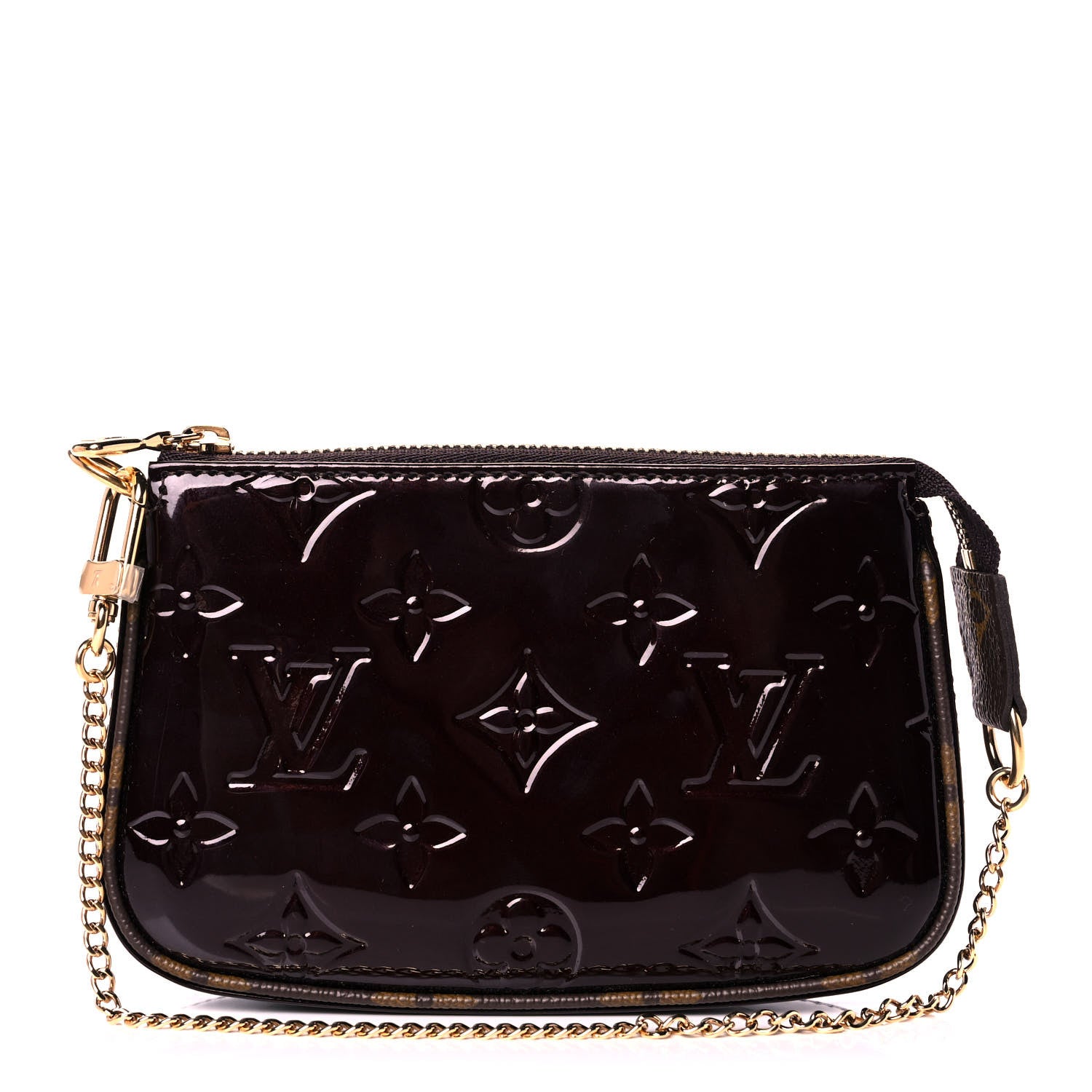 Louis Vuitton Vernis Monogram Mini Pochette Accessories Amarante 1 of 8