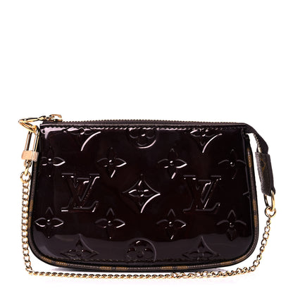 Louis Vuitton Vernis Monogram Mini Pochette Accessories Amarante 1 of 8