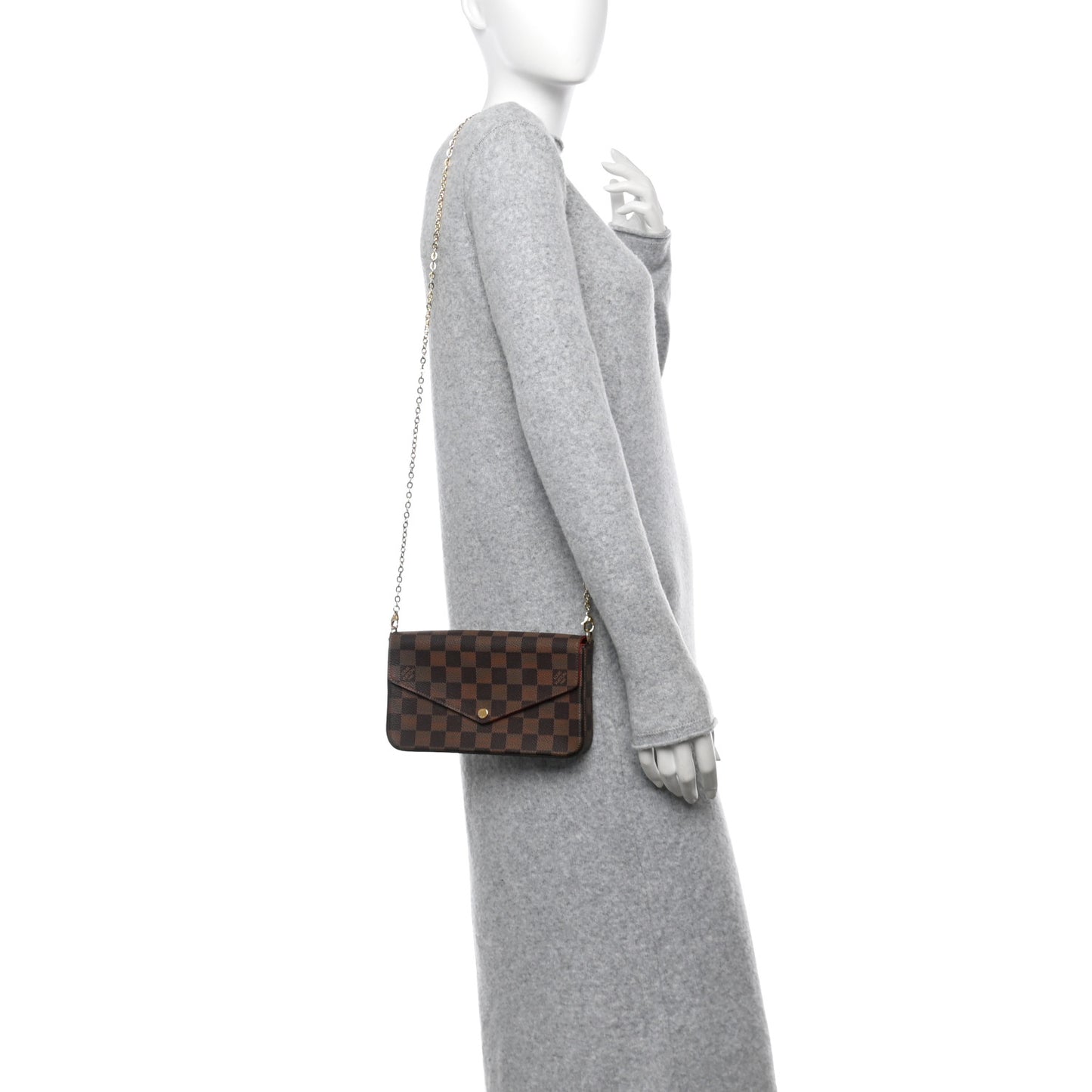 Damier Ebene Pochette Felicie Chain Wallet