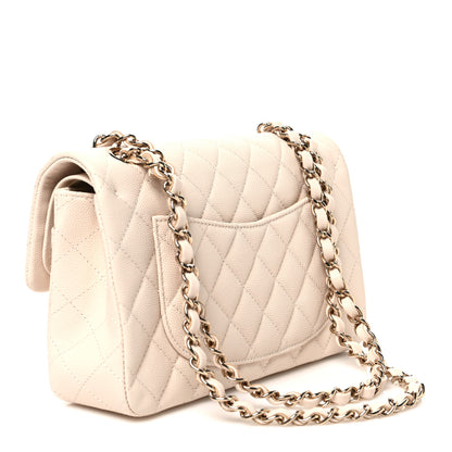 Chanel Caviar Quilted Small Double Flap Light Beige 2 of 10