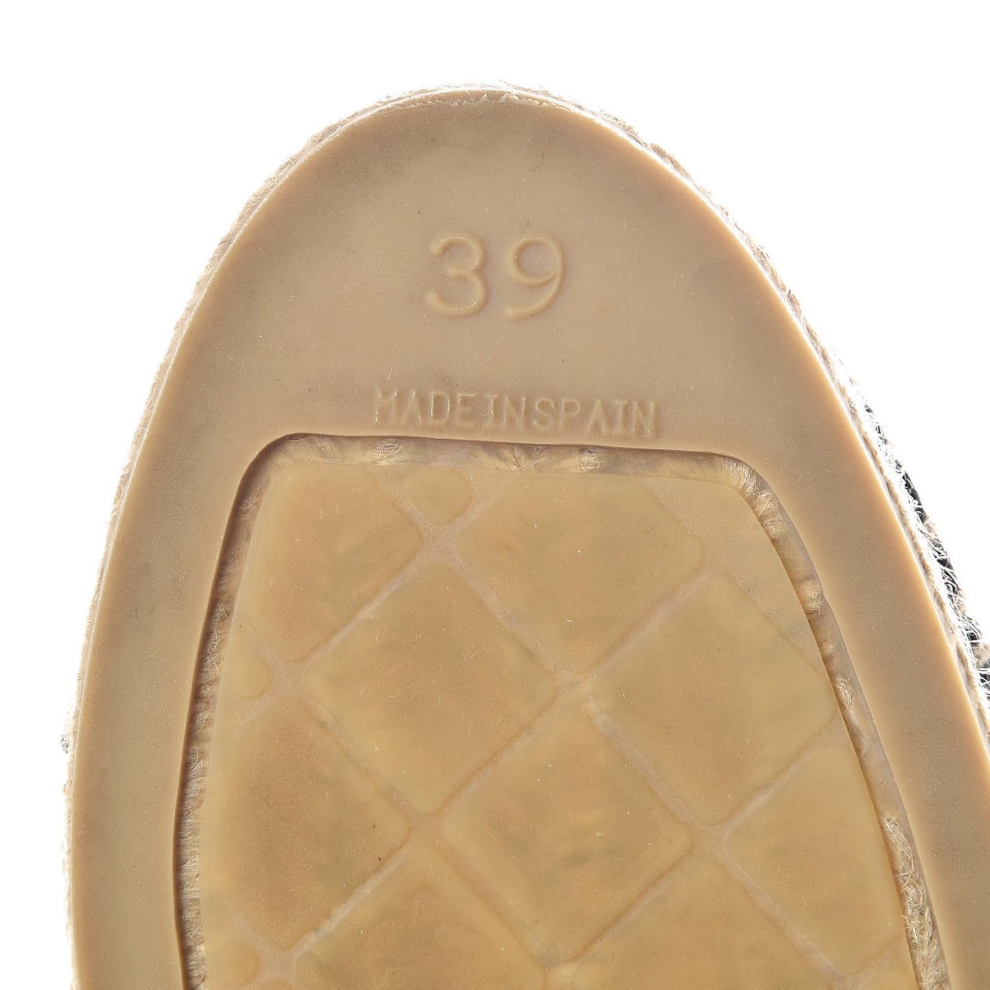 Lambskin CC Espadrilles 39 Beige Black